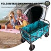 Garvee 110LBS Foldable Wagon Cart with Wheels, Collapsible Beach Cart with 90° Angel Free Adjustable Handles for Shopping Camping Gardening - 4 of 4