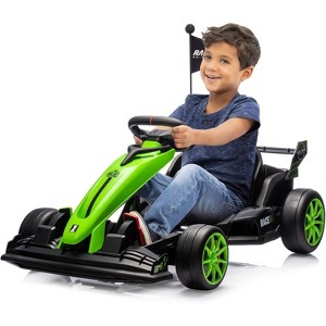 24V Kids Ride On Go Kart, 7.5 mph Drifting Car, 7AH Battery, 200W x2 Motors, Adjustable Legroom, Power Display, Max 135 lbs - 1 of 4