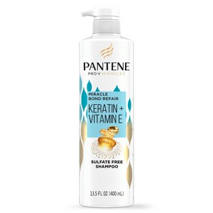 Pantene Pro-V Miracles Bond Repair Keratin + Vitamin E Shampoo, Sulfate Free - 10.9 fl oz - 1 of 4