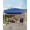 10x10 Pop Up Canopy with 3 Sidewalls - Easy Up Camping Tent with One Button Push Setup for Deck, Garden, Sports, Beach, Party - 4 of 4