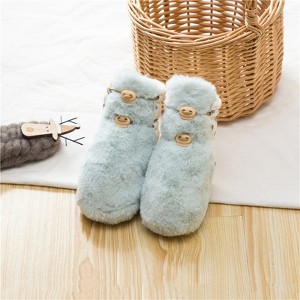 MyKids-USA Newborn Baby Solid Color Plush Warm Shoes Outfits In Autumn & Winter - 1 of 4