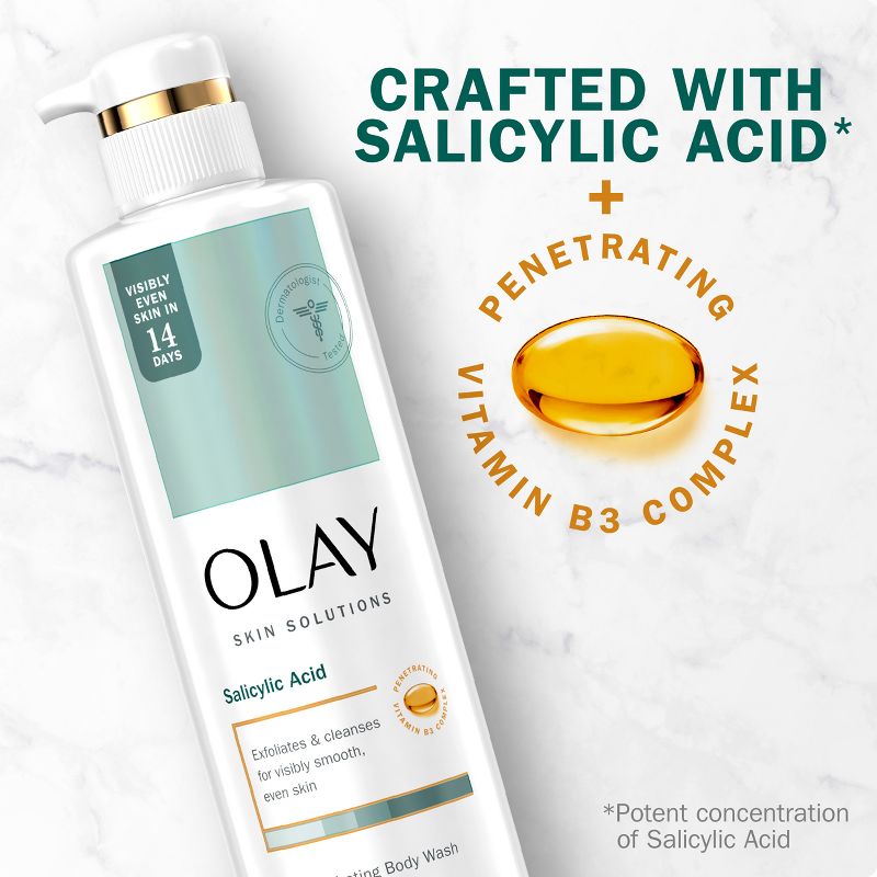 Olay Skin Solutions Body Wash with Salicylic Acid - 17.9 fl oz, 3 of 12
