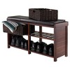 Colin Entryway Storage Bench with Cushion Cappuccino - Winsome: Upholstered Wool, Wood Legs, Spot Clean - 3 of 4