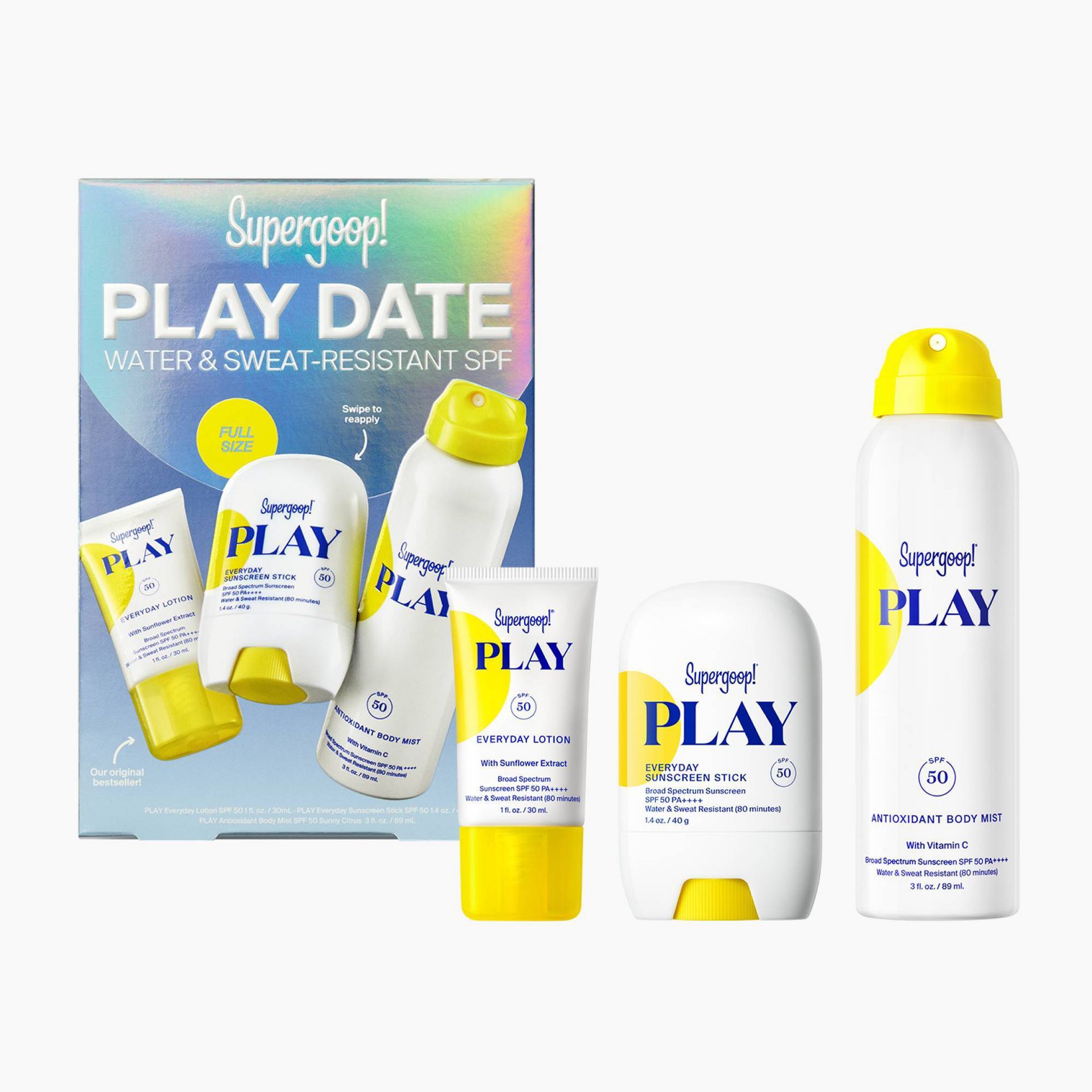 Supergoop! Play Date Pool & Sport Gift Set - SPF 50 - 3ct - Beauty Studio
