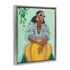 Stupell Industries Stylish Woman Trendy Portrait Black Framed Floater Canvas Wall Art - 3 of 4