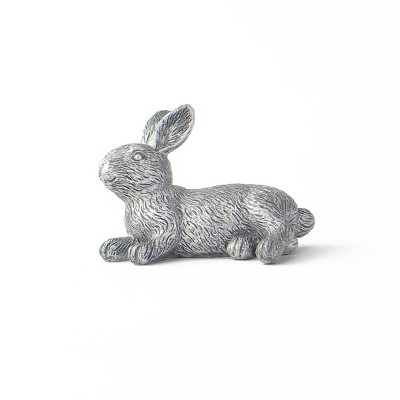 Easter Silver Resin Bunny Low Resting - Bullseye's Playground™
