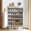 UbMelt 29.52 Inch Shoe Cabinet,Modern Freestanding 5-Tier Shoe Storage Organizer with Adjustable Shelves and 2 Doors for Entryway,Hallway,Closet - 4 of 4