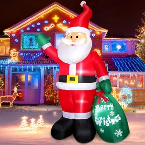 8 FT Christmas Inflatable Santa Claus ,Built-in LED Lights, IP44 Weatherproof - 1 of 4