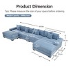 Aukfa Oversized 170" Modular Corduroy 4-Seater Sofa Set - Reversible Sectional Couch with Ottoman, Fabric Upholstery for Living Room - 4 of 4