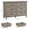 6 Drawer Dresser for Bedroom, 47" Wide Wooden Storage Chest, Freestanding Closet Organizer - 2 of 4