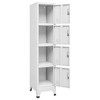 Locker Grey Steel Medium Cabinet Rectangular Industrial  vidaXL - 3 of 4