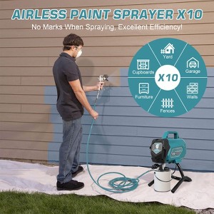 TROPOW Air Spray Gun Kit, Premium Electric Paint Gun - 750W 3300 Psi with Extension Pole & Cleaning Kits for Cars, House DIY - 1 of 4