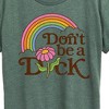 Women's - Instant Message - Rainbow Don't Be A D-ck Short Sleeve Graphic T-Shirt - 2 of 4