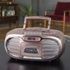 Studebaker SB2150RGA Bluetooth Retro Edge Big Sound Boombox with Metal Grill - Rose Gold - 2 of 4