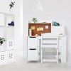 Kids Desk and Chair Set, Wooden Study Table with Storage Shelf, Bulletin Board, Children School Learning Desk Set, Writing Table for Boys and Girls - 4 of 4