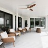 TOBILI 52 Inch Ceiling Fan with Light,3 Light Walnut Solid Wood Blades,6-speed Reversible for Living Room,Bed Room,Dining Room - 3 of 4