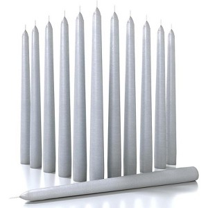 12 inch Taper Candles Set of 12 - Dripless and Smokeless Candle Unscented - Slow Burning Candle Sticks Are Perfect As Thanksgiving Taper Candles - 1 of 4