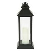 Northlight 15" LED Battery Operated Black Lantern with Flameless Candle - 4 of 4