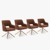 WestinTrends Genevieve Mid-Century Modern Upholstered Boucle Swivel Accent Chair (Set of 4) - 3 of 4