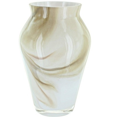 Blue Rose Polish Pottery Opal Brown Swirl Vase