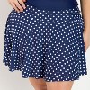 Calypsa Women's High Waisted Chlorine Resistant Flowy Swim Skirt With Attached Shorts - 4 of 4