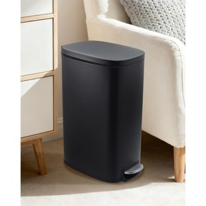 13 Gal Slim Kitchen Trash Can with Removable Inner Bucket & Soft Close Lid for Bathroom Living Room Office - 1 of 4