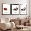 Wall Art Prints Set of 3 Santa Claus with Sleigh Deer Home Decor Xmas Sign 12x16in Black Matte Finish Rustic Style Christmas - 3 of 4