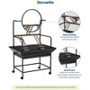 Bird Play Stand, Metal Parrot Playground with Perches, Ladders, Wheels & Removable Tray, Activity Gym for Parakeets. - 4 of 4