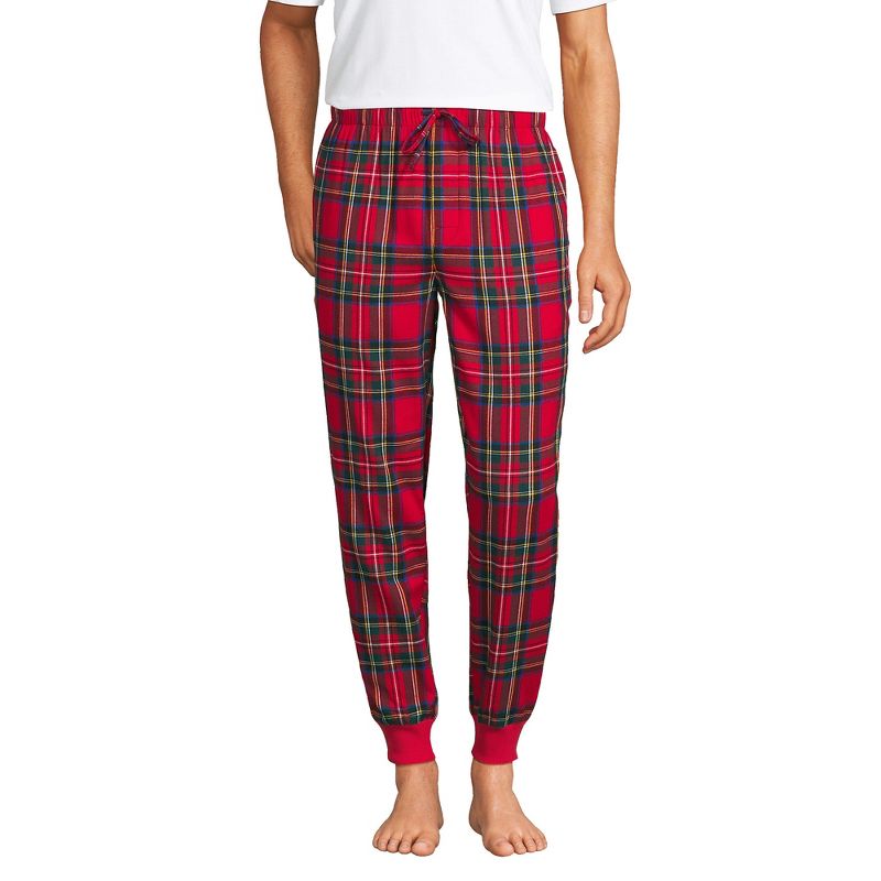 Lands' End Men's Flannel Jogger Pajama Pants, 1 of 5