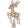 Northlight LED Lighted Reindeer Christmas Tree Topper - 13"  - Gold - Warm White Lights - 4 of 4