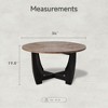 COZAYH Rustic Farmhouse Round Coffee Table with Crisscross Base for Living Room, Made From Solid Manufactured Wood and Holds up to 21 Pounds - 2 of 4