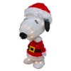 Northlight LED Lighted Peanuts Snoopy Santa Outdoor Christmas Decoration - 18" - Warm White - 3 of 4