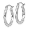 Black Bow Jewelry 2.5mm Sterling Silver, Twisted Round Hoop Earrings, 20mm (3/4 In) - 2 of 4