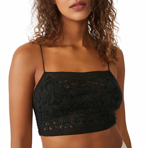 Free People Intimately FP Women's Lyra Bralette in Black, Size X Small