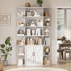 Modern 75" Tall 6-Tier Kids' Bookshelf with Cabinet & Doors - Wooden Storage Organizer & Display for Bedroom, Living Room & Home Office. - 4 of 4
