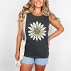 Simply Sage Market White Daisy Garment Dyed Tank - 2 of 2