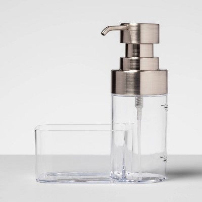Plastic Foaming Soap Dispenser with Caddy Silver - Made By Design™