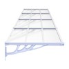 vidaXL Door Canopy Gray and Transparent 155.9"x35.4" Polycarbonate - 4 of 4