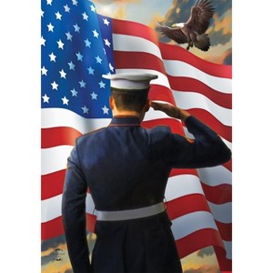 America's Heroes Military House Flag USA Pride Troops 28" x 40" Briarwood Lane - 1 of 4