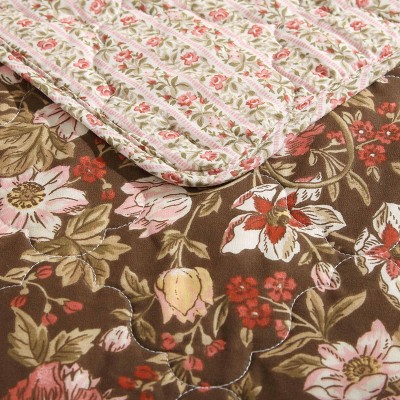 Laura Ashley King Marta Quilt Set Brown — фото 8