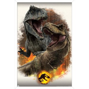 Trends International Jurassic World: Dominion - Giga Vs T. Rex Framed Wall Poster Prints - 1 of 4