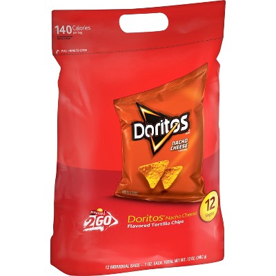 Doritos Nacho Cheese Flavored Tortilla Chips - 12ct : Target