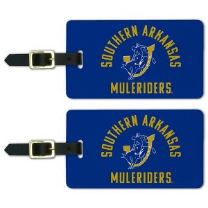 Southern Arkansas University Muleriders Logo Luggage ID Tags Suitcase CarryOn Cards  Set of 2 - 1 of 4