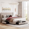 NicBex Queen Size Linen Upholstered Platform Bed with 3 Drawers for Adults/Boys/Girls - 2 of 4