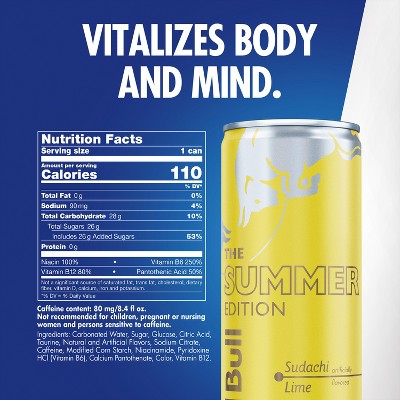 Red Bull Energy Drink - Sudachi Lime - 8.4oz/4pk