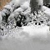 4E's Novelty 12 Pack Glass Snowflake Ornaments - Handcrafted Clear Icy Christmas Decorations, Sparkling Glass Ornaments for Your Christmas Tree. - 3 of 4