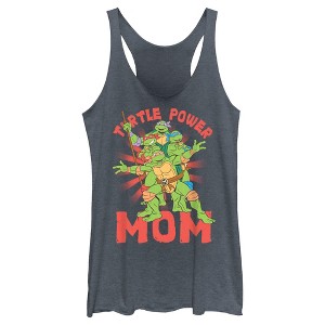 Women's Teenage Mutant Ninja Turtles Turtle Power Mom Racerback Tank Top - 1 of 4