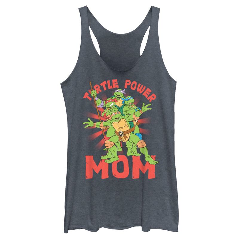 Women's Teenage Mutant Ninja Turtles Turtle Power Mom Racerback Tank Top, 1 of 5