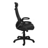 APRILSOUL Black Leather Look Contemporary Modern Office Chair, Adjustable Height, Swivel, Ergonomic, Armrests, Computer Desk, Work - 4 of 4