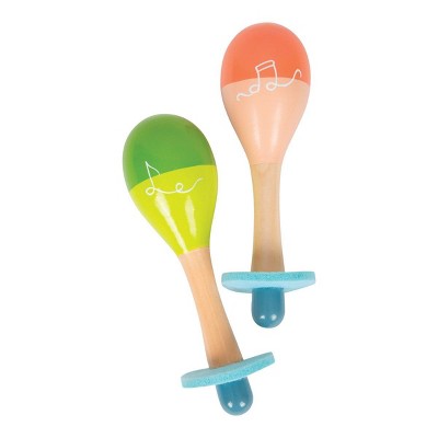 Small Foot "Groovy Beats" Wooden Maracas Set